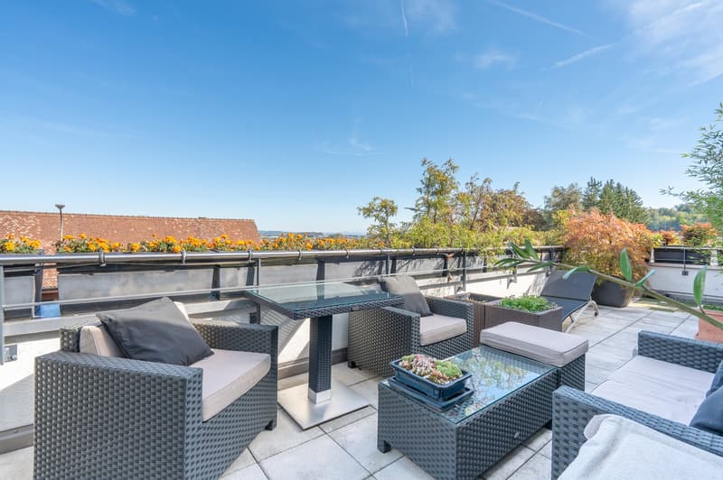 3.5-Zimmer-Attikawohnung mit Morgen- und Abendsonne – vor den Toren Zürichs (15)