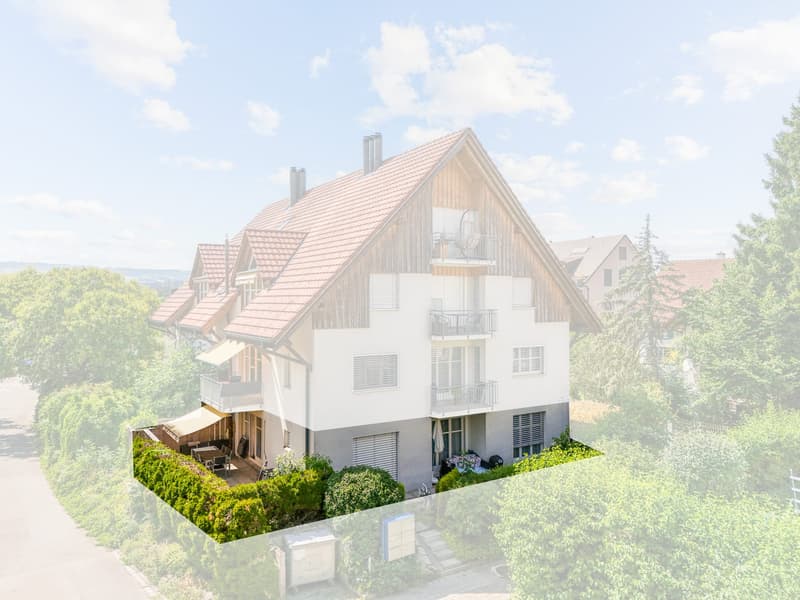 3.5-Zimmer-Gartenwohnung mit Cheminée in Jonen (2)
