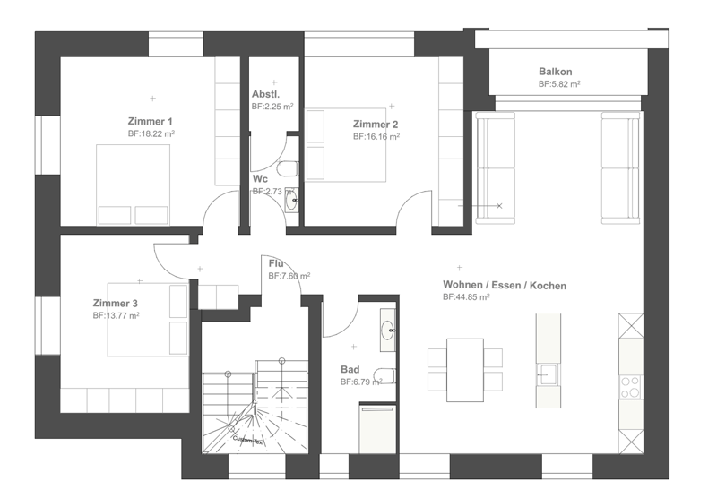 Seesicht auf dem Zürichersee - 4.5-Zimmer-Wohnung an der Alfred-Escher-Strasse in Zürich (4)
