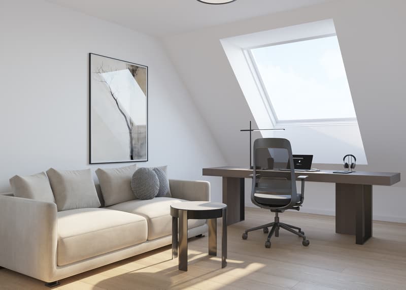 Helles Dachstudio-Büro