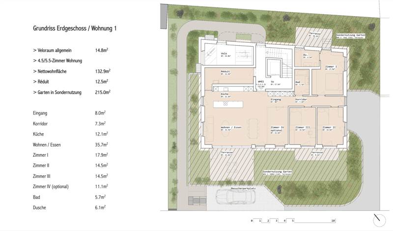 Neubau am Starenweg: Grosszügige 4½/5½-Zi.-Wohnung im Erdgeschoss zu verkaufen (4)
