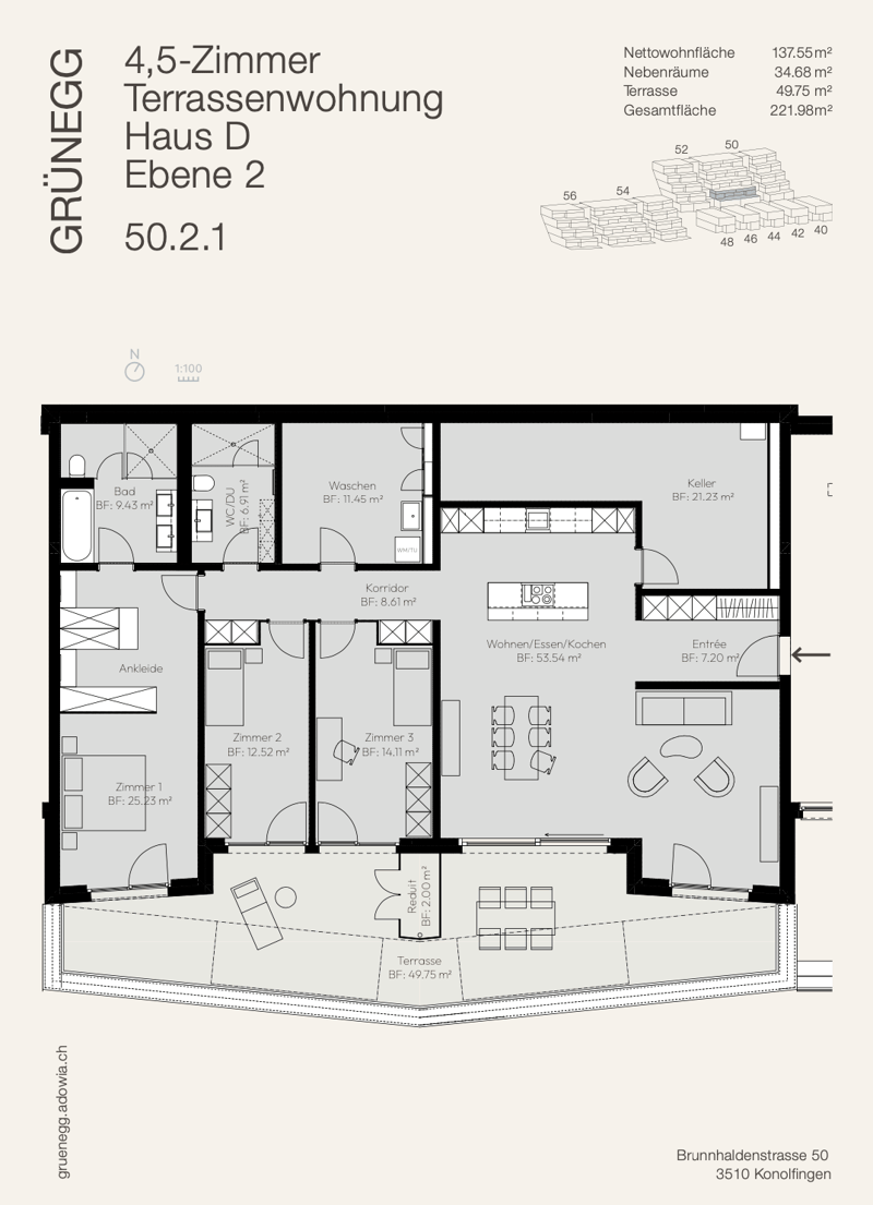 Grosszügig wohnen mit Weitblick - 4½-Zimmer Terrassenwohnung in der GRÜNEGG (3)