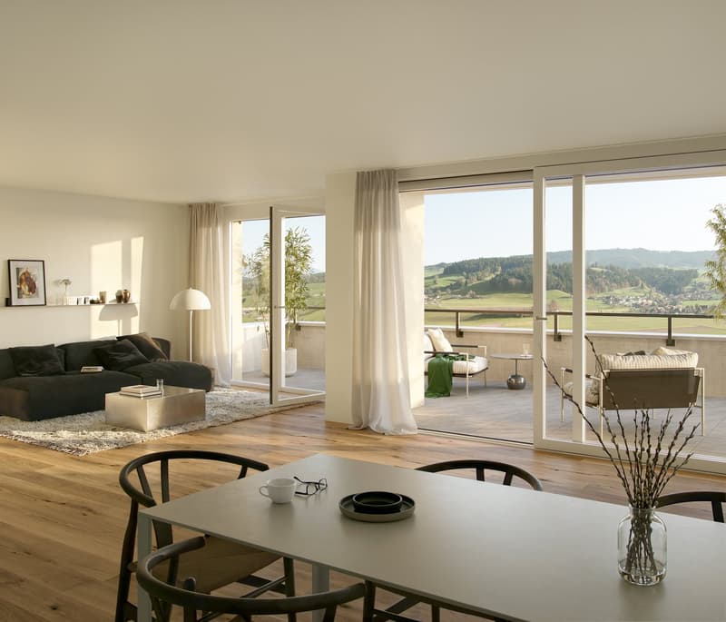 Grosszügig wohnen mit Weitblick - 4½-Zimmer Terrassenwohnung in der GRÜNEGG (1)
