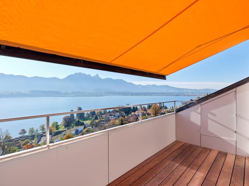 3½-Zi.-Dachwohnung: Wohnen mit 60er-Jahre-Flair und Blick auf das Schloss (2)