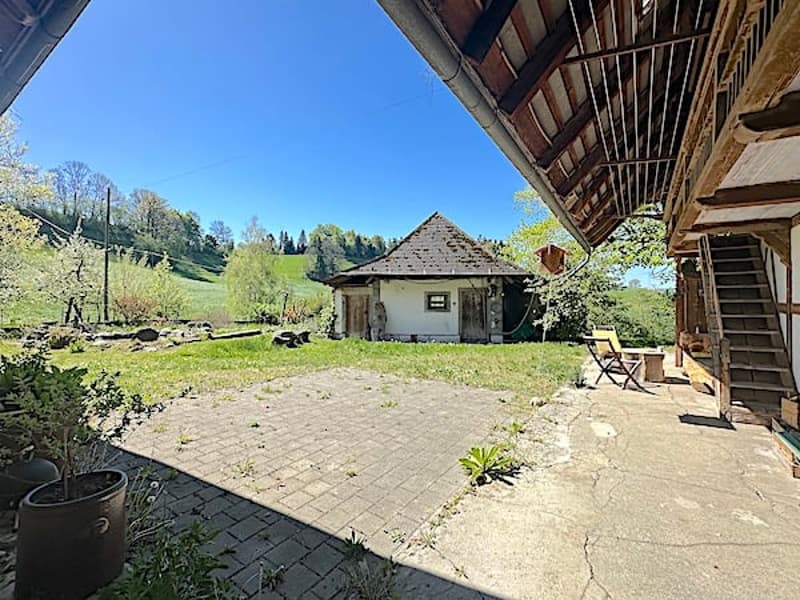 Ferme, Stöckli avec 2 appartements, sources, vue, soleil (18)