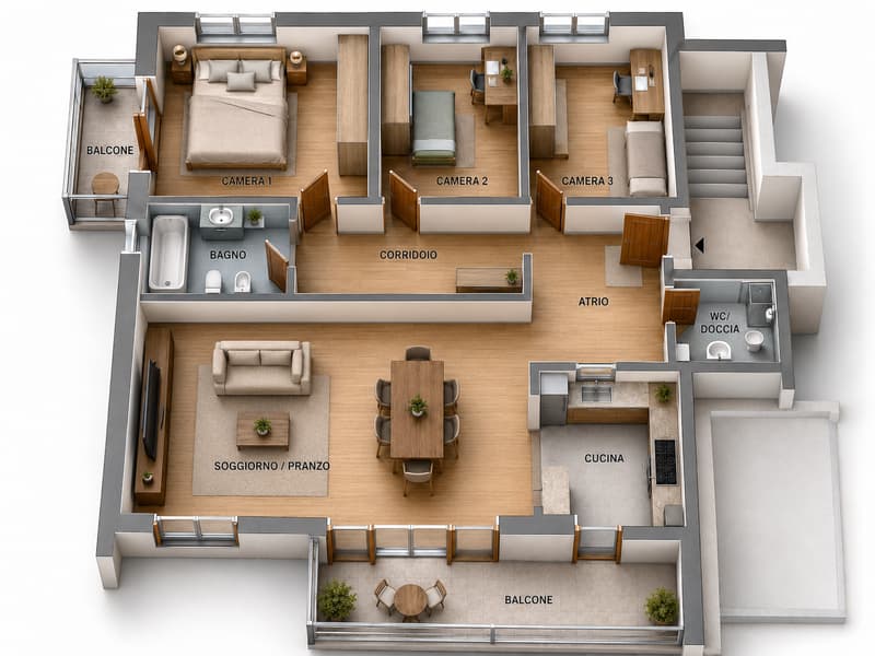 RESIDENZA SMERALDO – AMPIO E LUMINOSO 4,5 LOCALI CON TERRAZZA (19)