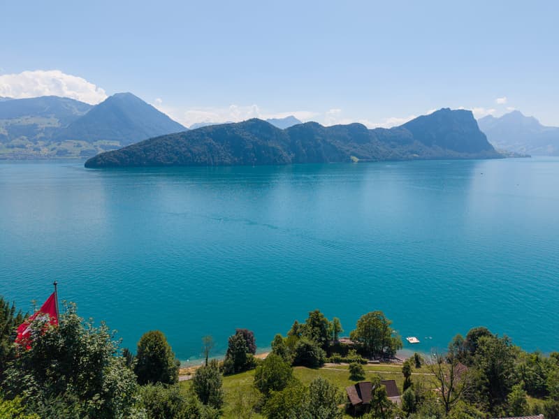 Aussicht vom Grundstück mit Badeplatz Brougier