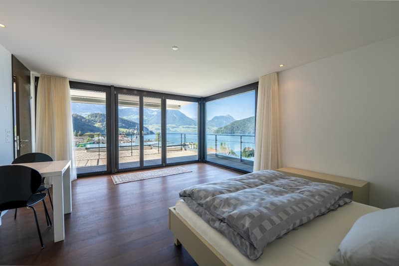 Schlafzimmer West mit Panoramasicht - Obergeschoss
