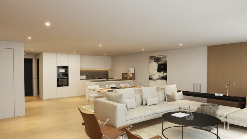 Moderne 5.5-Zimmer-Gartenwohnung mit Master Bedroom, Bad en Suite, Loggia & Balkon (5)