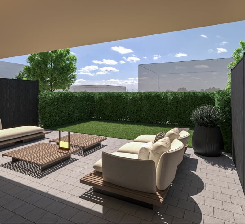 Moderne 5.5-Zimmer-Gartenwohnung mit Master Bedroom, Bad en Suite, Loggia & Balkon (4)