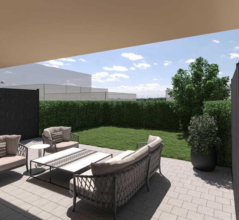 Moderne 5.5-Zimmer-Gartenwohnung mit Master Bedroom, Bad en Suite, Loggia & Balkon (3)