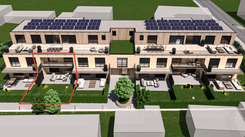 Appartamento giardino di 4,5 locali in stile maisonnette con terrazza, balcone e camera principale (3)