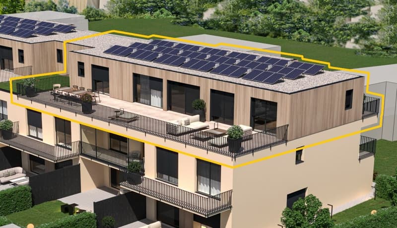 Modernes 4.5 Zimmer Penthouse mit 79m² Terrasse, Masterbedroom inkl. Bad en Suite (23)