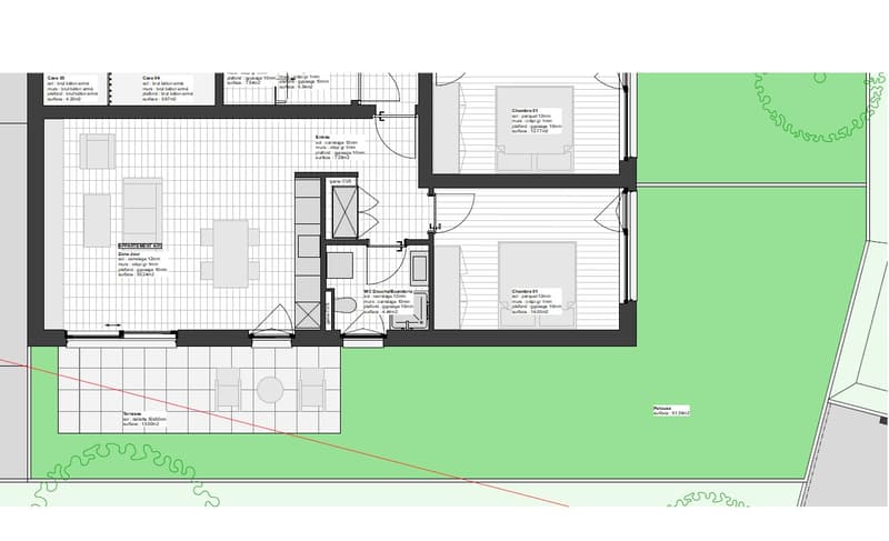 Zu vermieten – Prächtige 2.5-Zimmer-Wohnung NEU - 170 m2 Rasen und Terrasse 13m2 in Chalais (3)