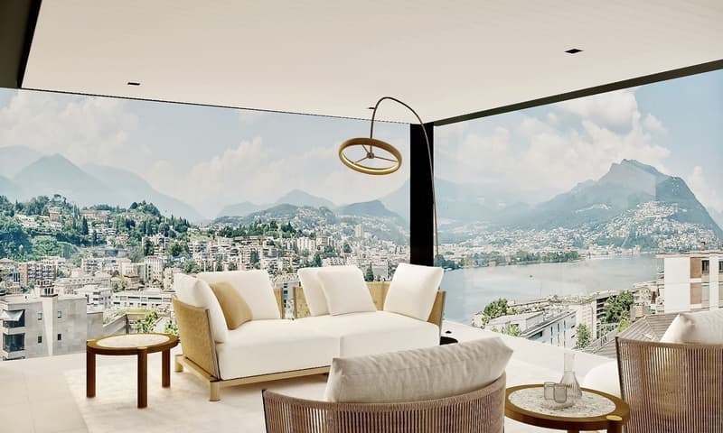 Attico con splendida vista panoramica e lago (6)
