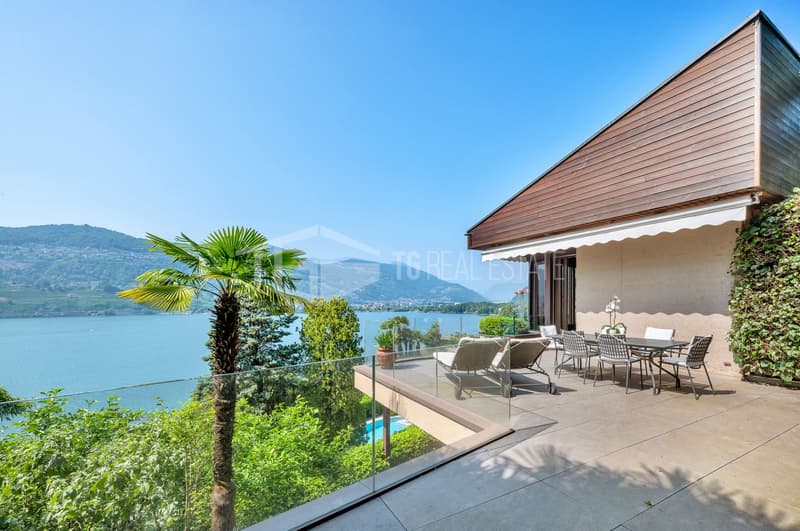 PRESTIGIOSA VILLA A MONTAGNOLA - VISTA LAGO, PISCINA INTERNA E DARSENA (7)