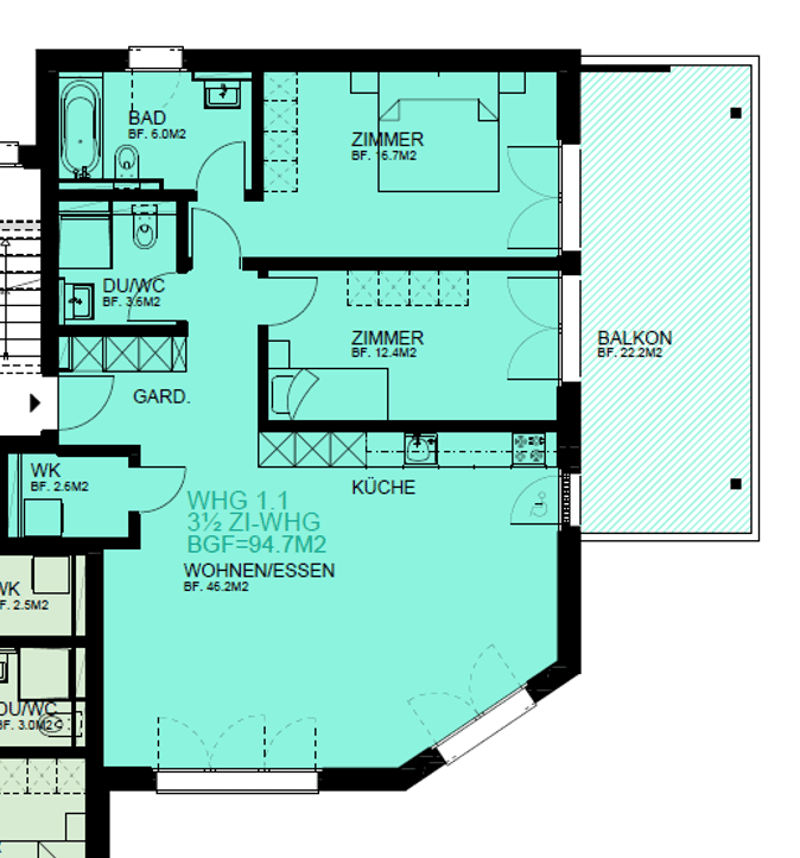 3.5-Zimmerwohnung - Wohnen mit höchstem Komfort im Steuergünstigen Wollerau (9)