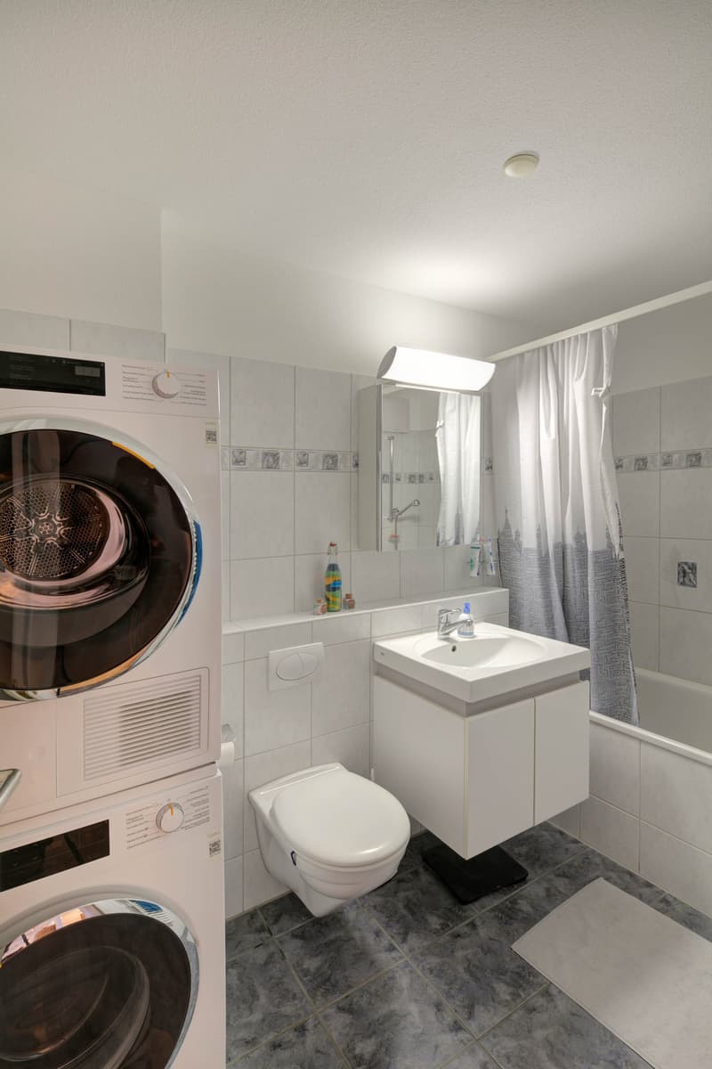 Bathtub, toilet, sink, washing machine