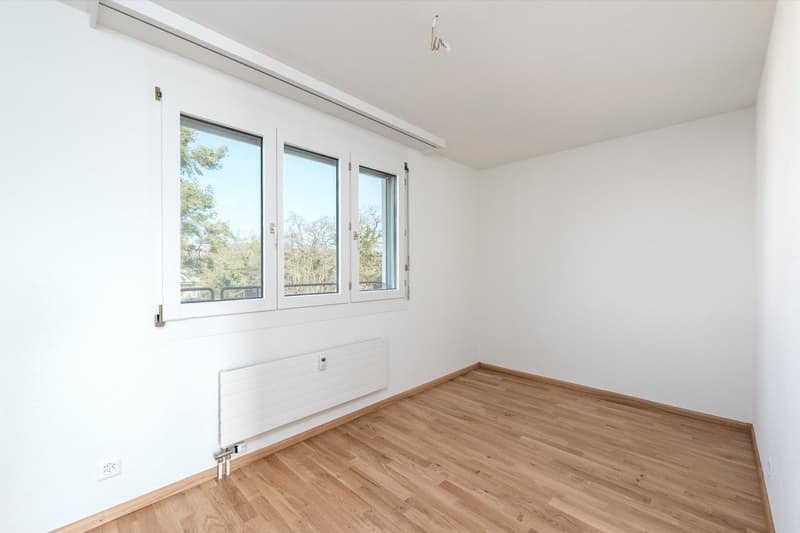empty room, hardwood floor, windows, balcony