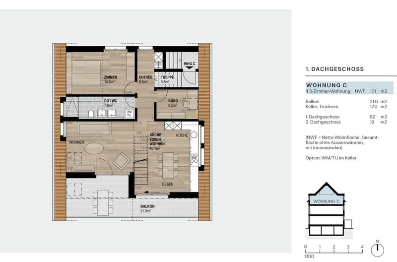 Première location d'appartement 3,5 pièces de haute qualité avec galerie d'habitation à proximité de la gare (14)