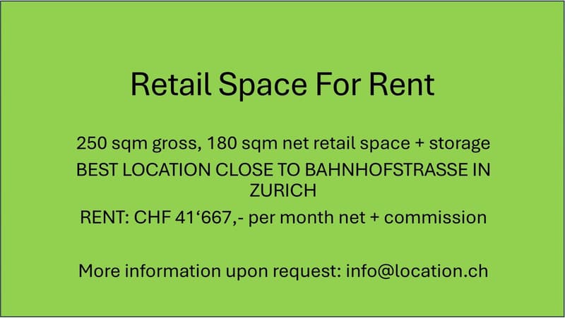 First-class retail space near Bahnhofstrasse, Zurich (1)