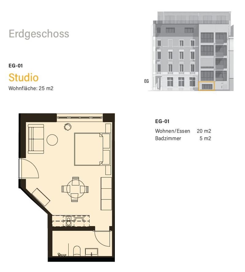 1.0 bedroom apartment in Basel (2)