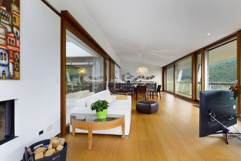 Villa de design dans le vert d'Arogno - Vue panoramique de rêve ! (5)