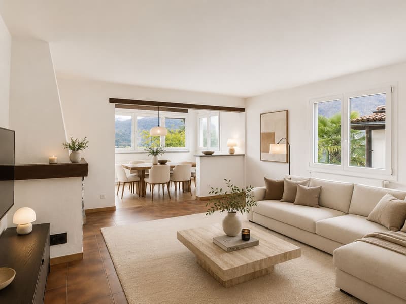 Morcote - Helles 3,5-Zimmer-Haus mit Terrasse und herrlichem Ausblick (7)