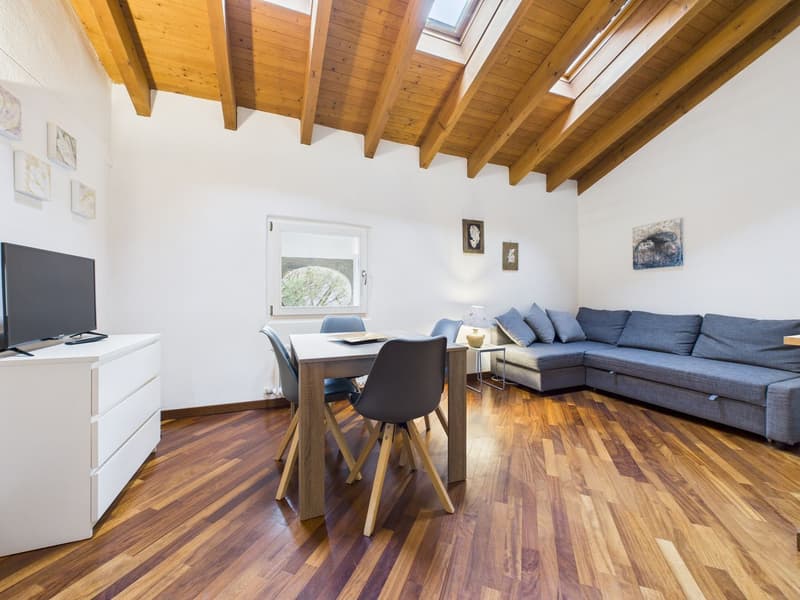 Appartamento arredato di 1½ locali con soppalco e vista sul Lago di Morcote (2)