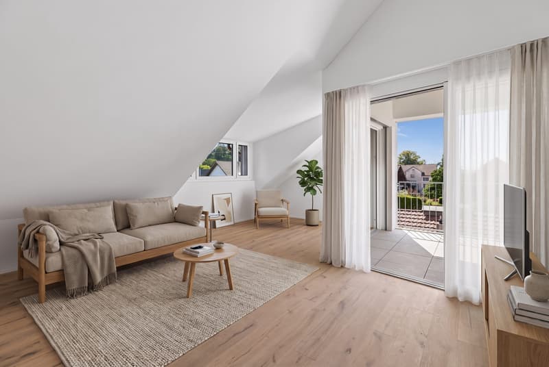 Appartement moderne de 3,5 pièces sous les toits - lumineux et accueillant (3)