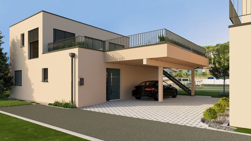 New building in a sunny location - modern 5.5-room single-family house with plenty of light and a spacious terrace (9)