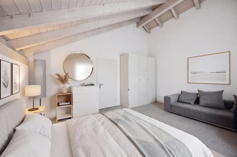 Allein unter dem Dach - 4½ Zimmer mit offenem Dachstuhl, Terrasse und Weitsicht (12)