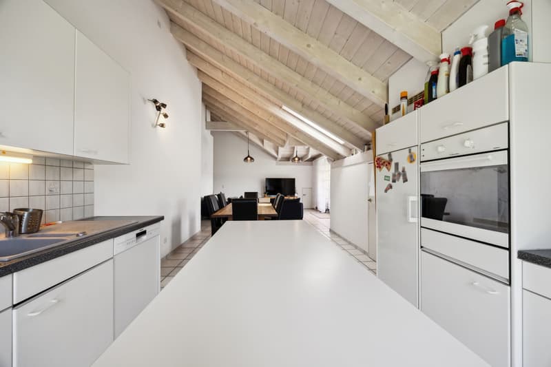 Allein unter dem Dach - 4½ Zimmer mit offenem Dachstuhl, Terrasse und Weitsicht (5)