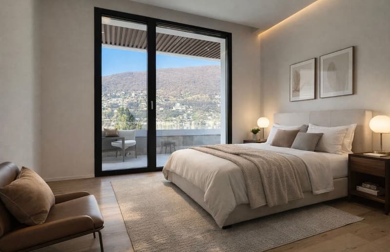 Villa di design in posizione unica con vista lago mozzafiato e darsena (12)
