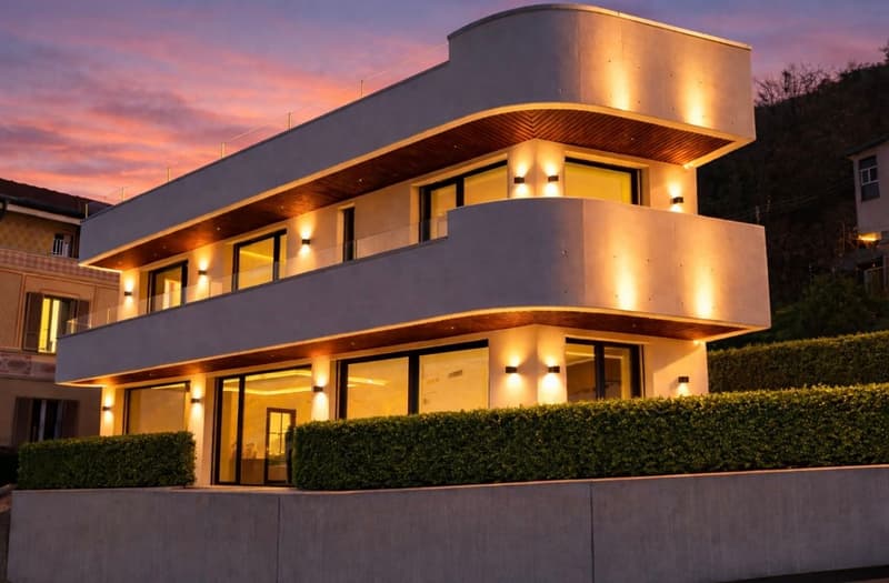 Villa di design in posizione unica con vista lago mozzafiato e darsena (21)