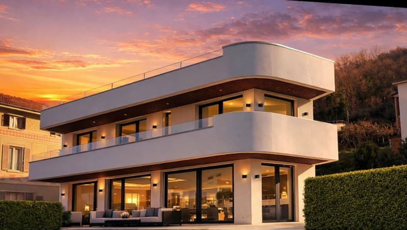 Villa di design in posizione unica con vista lago mozzafiato e darsena (22)