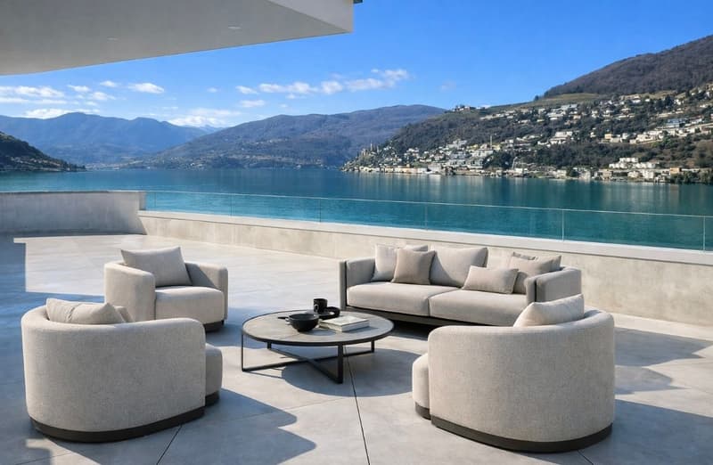 Villa di design in posizione unica con vista lago mozzafiato e darsena (1)