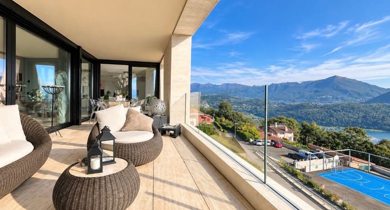 Vernate attico esclusivo con terrazza e giardino vista lago mozzafiato (8)