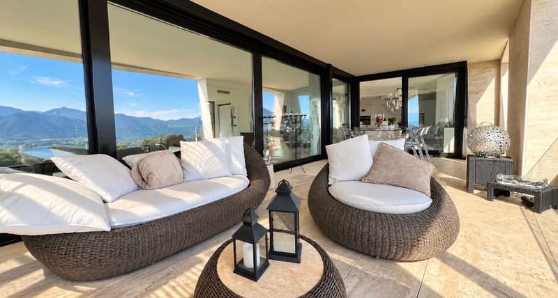 Vernate attico esclusivo con terrazza e giardino vista lago mozzafiato (9)