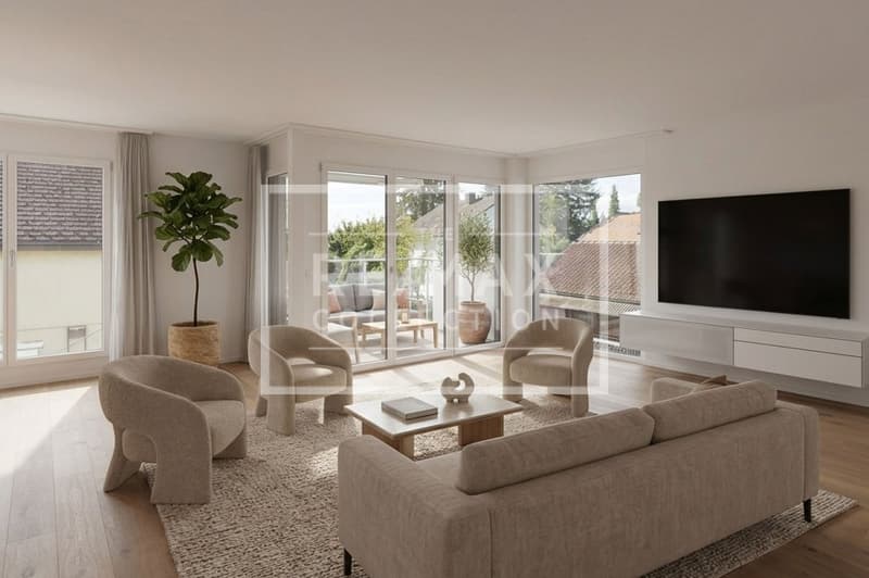 Grosszügige 4.5-Zimmerwohnung in Auslikon  Wohnen mit Weitblick in Seenähe (2)
