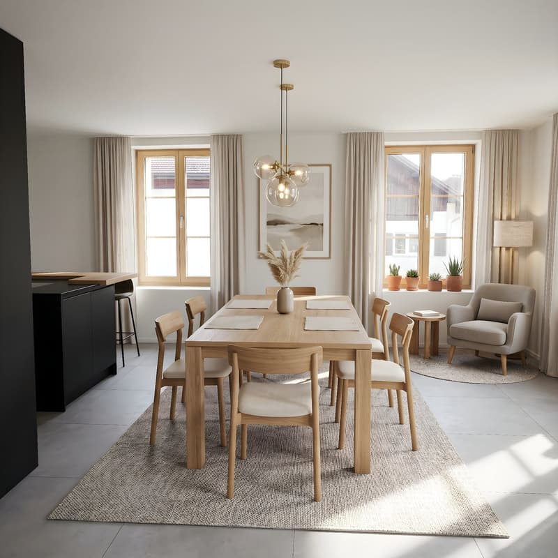 Charmante 3.5-Zimmer-Wohnung mit Garten in Hofstetten-Flüh (1)