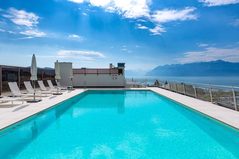 Piscine extérieure chauffée en rooftop