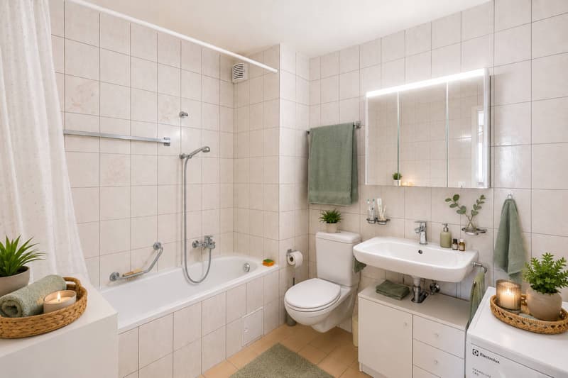 Salle de bain - projection d'aménagement