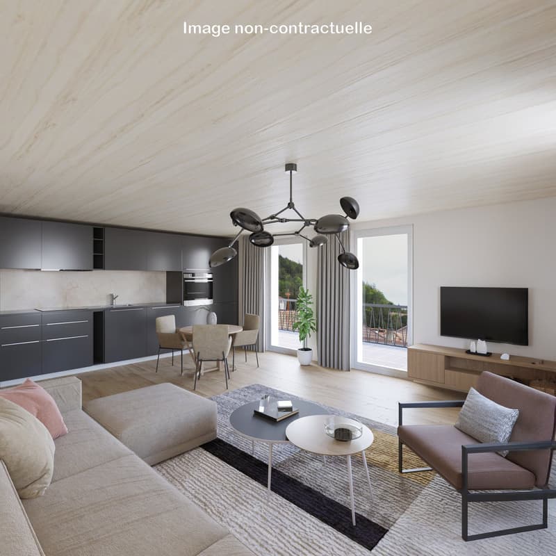 Beautiful 2.5-room attic apartment in a new construction in Saint-Imier (1)