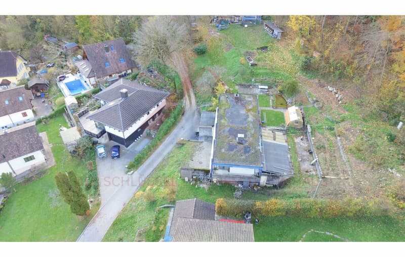 Unique opportunity in Oensingen - Building land with existing house on the edge of the forest and Alpine panorama (2)