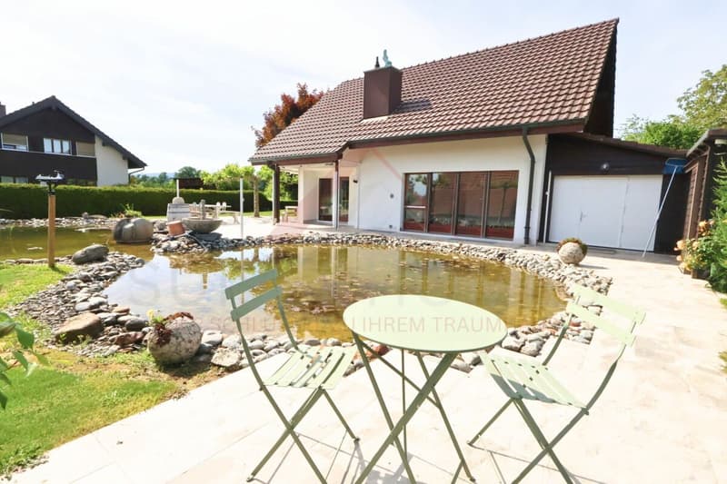 Family paradise with a dreamy garden & natural pond in Hagneck (4)