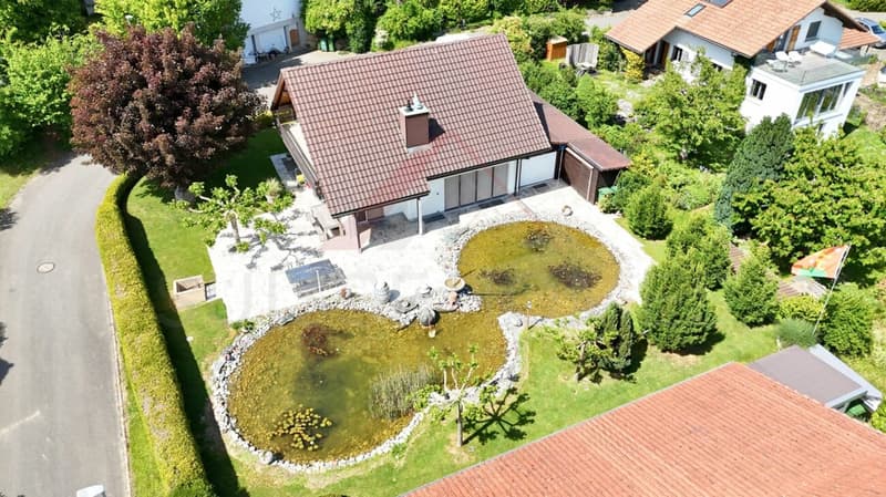 Family paradise with a dreamy garden & natural pond in Hagneck (23)