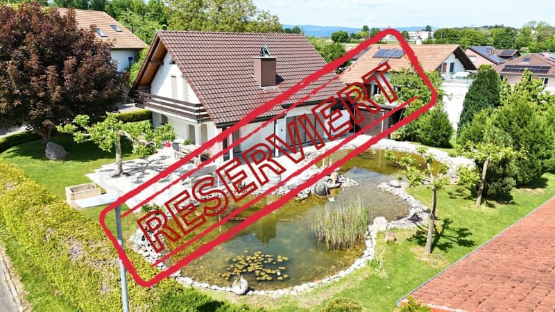 Family paradise with a dreamy garden & natural pond in Hagneck (1)