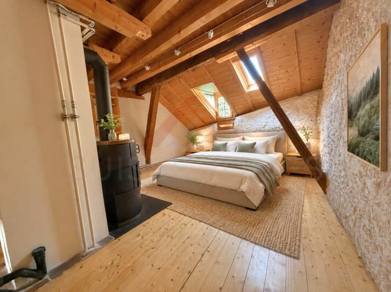 Coup de coeur à Romainmôtier - Duplex lumineux de 130 m² avec beaucoup de charme (1)