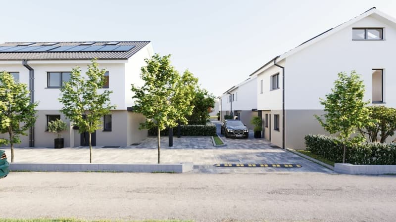 Casa a schiera moderna con giardino, terrazza e carport (4)